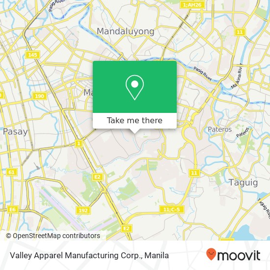 Valley Apparel Manufacturing Corp. map