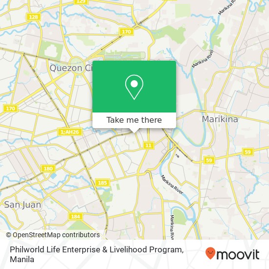 Philworld Life Enterprise & Livelihood Program map