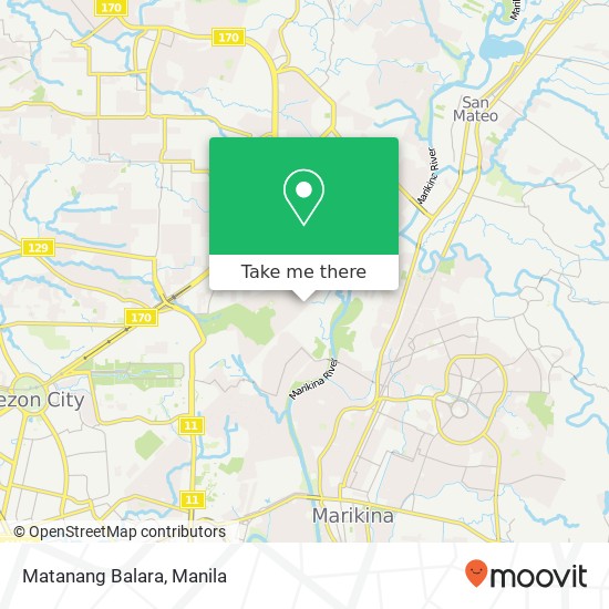 Matanang Balara map