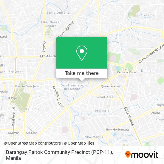 Barangay Paltok Community Precinct (PCP-11) map