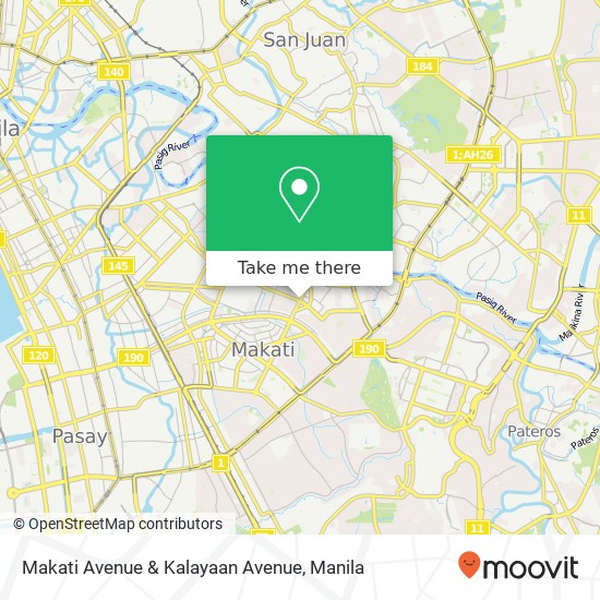 Makati Avenue & Kalayaan Avenue map