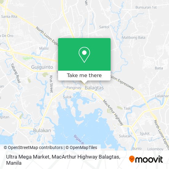 Ultra Mega Market, MacArthur Highway Balagtas map