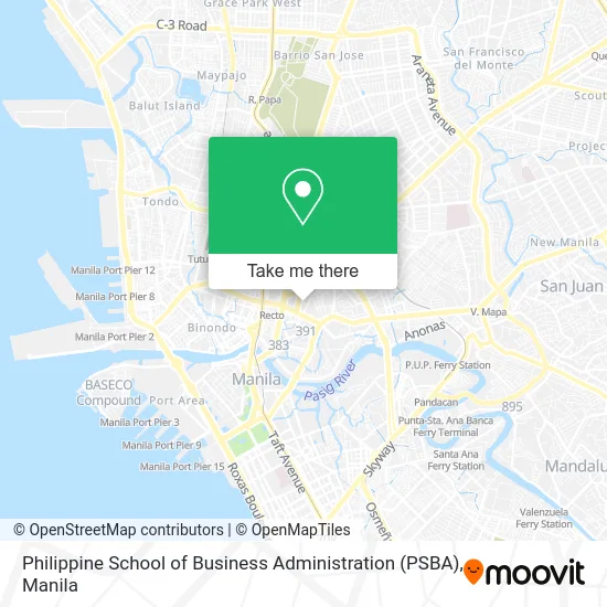 Philippine School of Business Administration (PSBA) map