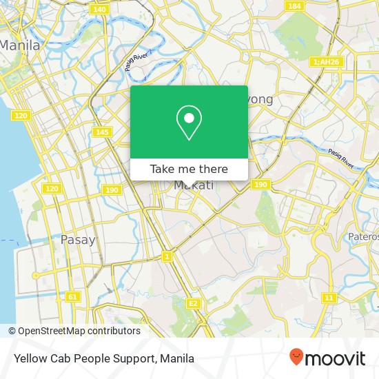 Yellow Cab People Support map