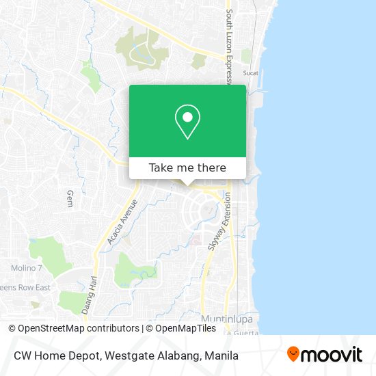CW Home Depot, Westgate Alabang map