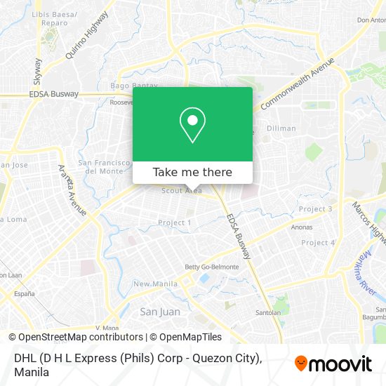 DHL (D H L Express (Phils) Corp - Quezon City) map