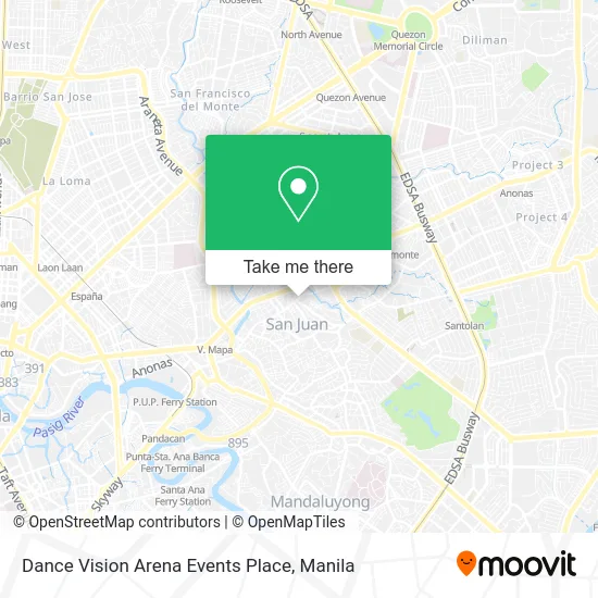 Dance Vision Arena Events Place map