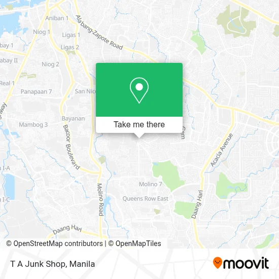 T A Junk Shop map