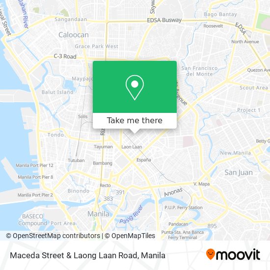 Maceda Street & Laong Laan Road map