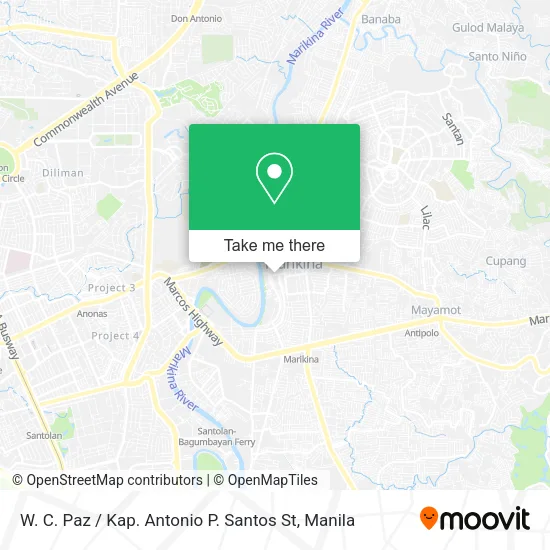 W. C. Paz / Kap. Antonio P. Santos St map