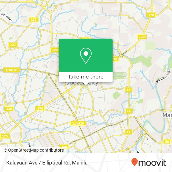 Kalayaan Ave / Elliptical Rd map