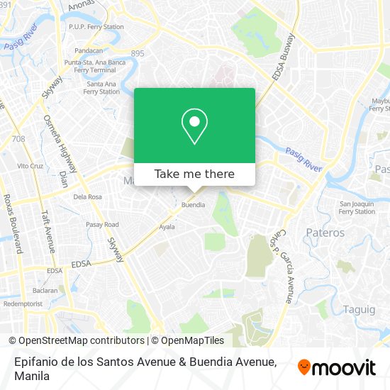 Epifanio de los Santos Avenue & Buendia Avenue map