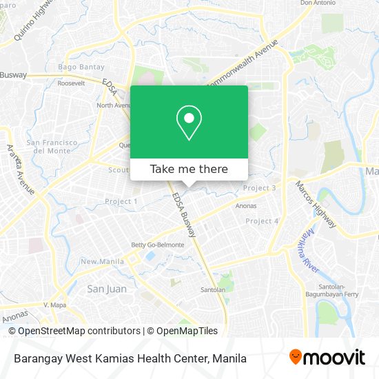 Barangay West Kamias Health Center map