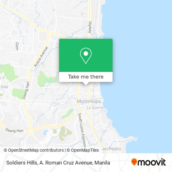 Soldiers Hills, A. Roman Cruz Avenue map