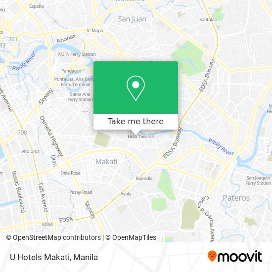 U Hotels Makati map