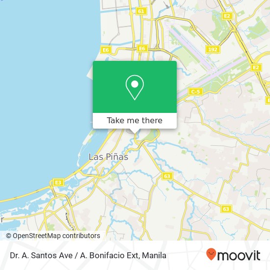 Dr. A. Santos Ave / A. Bonifacio Ext map