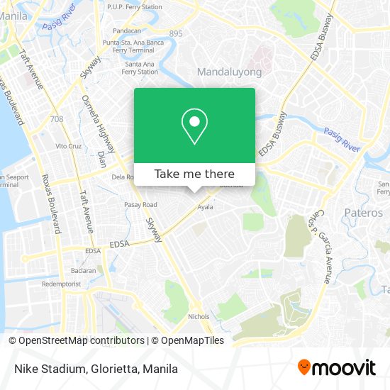 Nike Stadium, Glorietta map