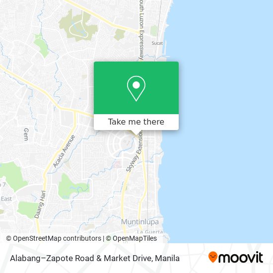 Alabang–Zapote Road & Market Drive map