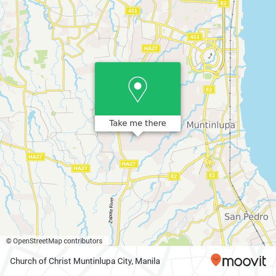 Church of Christ Muntinlupa City map