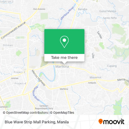 Blue Wave Strip Mall Parking map
