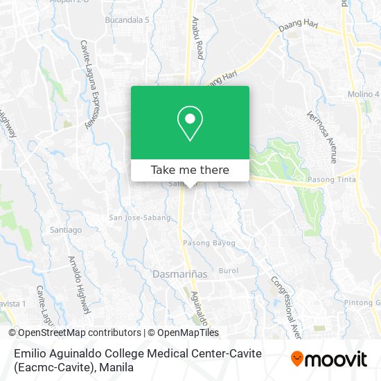 Emilio Aguinaldo College Medical Center-Cavite (Eacmc-Cavite) map