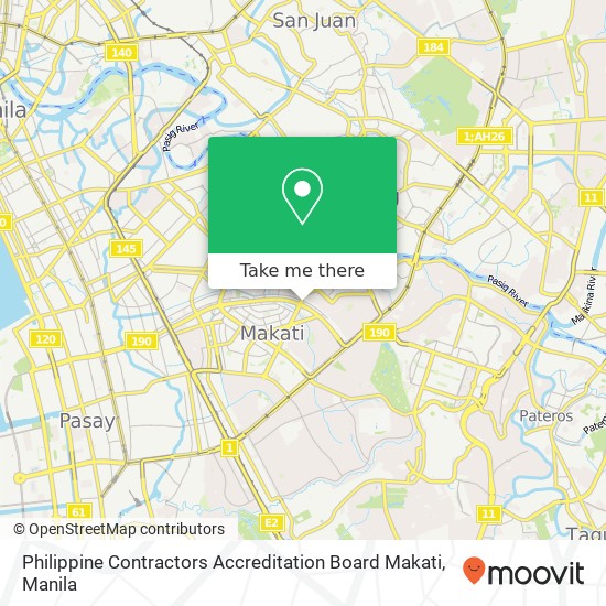 Philippine Contractors Accreditation Board Makati map