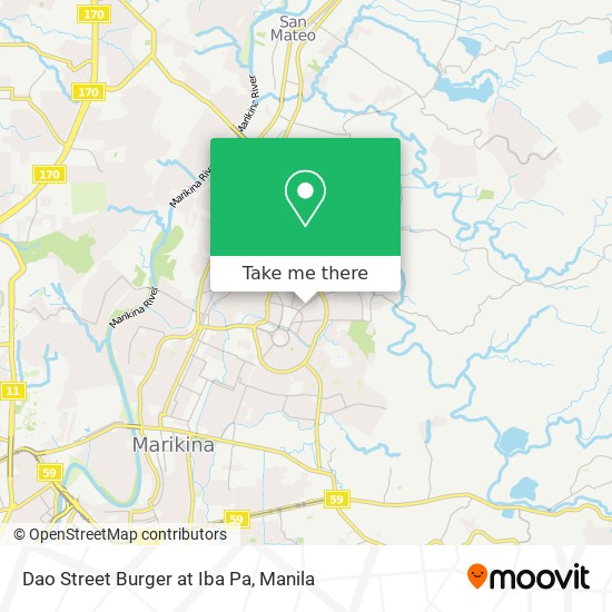 Dao Street Burger at Iba Pa map