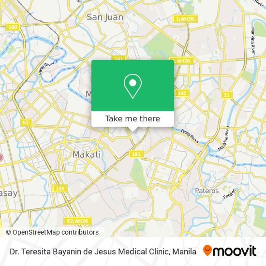 Dr. Teresita Bayanin de Jesus Medical Clinic map
