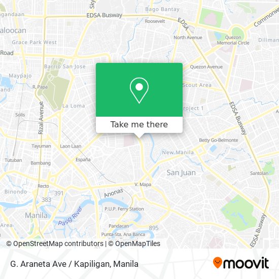 G. Araneta Ave / Kapiligan map