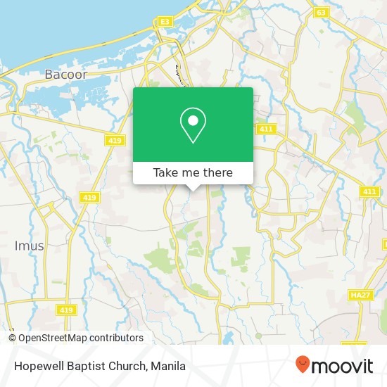 Hopewell Baptist Church map