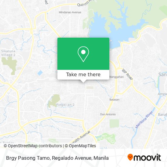 Brgy Pasong Tamo, Regalado Avenue map