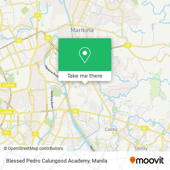 Blessed Pedro Calungsod Academy map