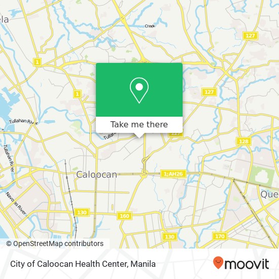 City of Caloocan Health Center map