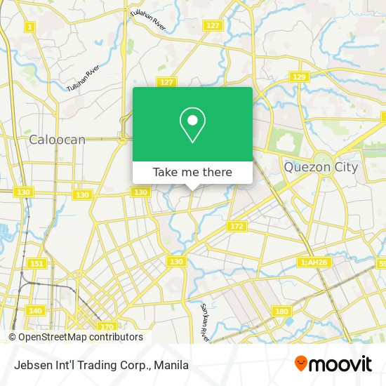 Jebsen Int'l Trading Corp. map
