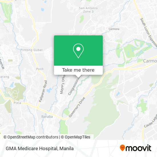 GMA Medicare Hospital map