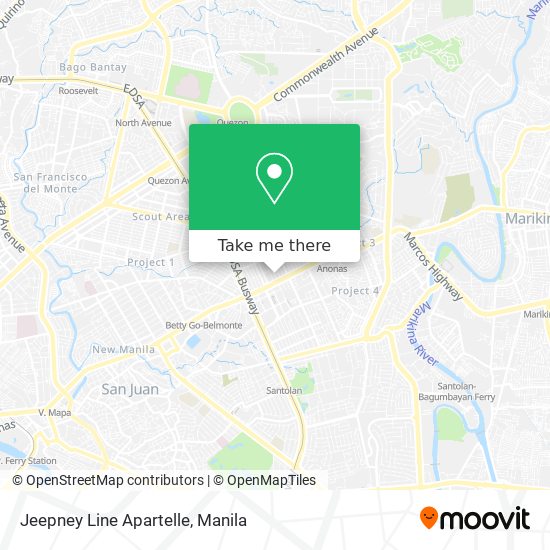 Jeepney Line Apartelle map