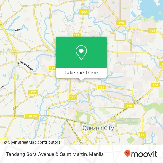 Tandang Sora Avenue & Saint Martin map