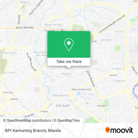 BPI Kamuning Branch map