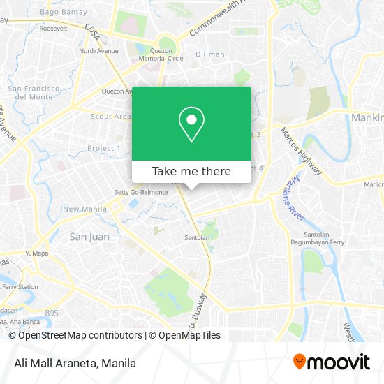 Ali Mall Araneta map