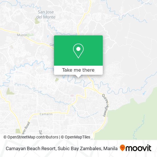 Camayan Beach Resort, Subic Bay Zambales map