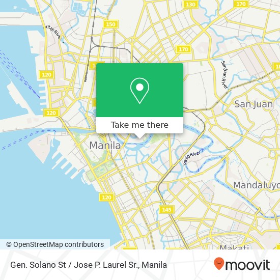 Gen. Solano St / Jose P. Laurel Sr. map