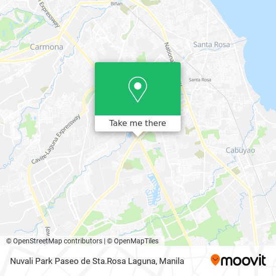 Nuvali Park Paseo de Sta.Rosa Laguna map