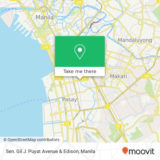 Sen. Gil J. Puyat Avenue & Edison map