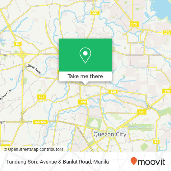 Tandang Sora Avenue & Banlat Road map