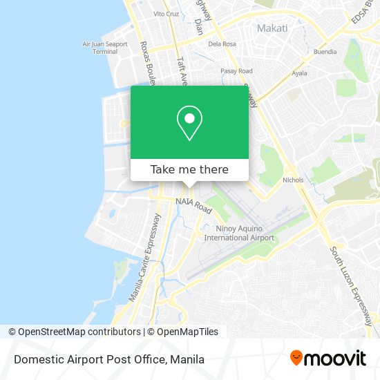 Domestic Airport Post Office map