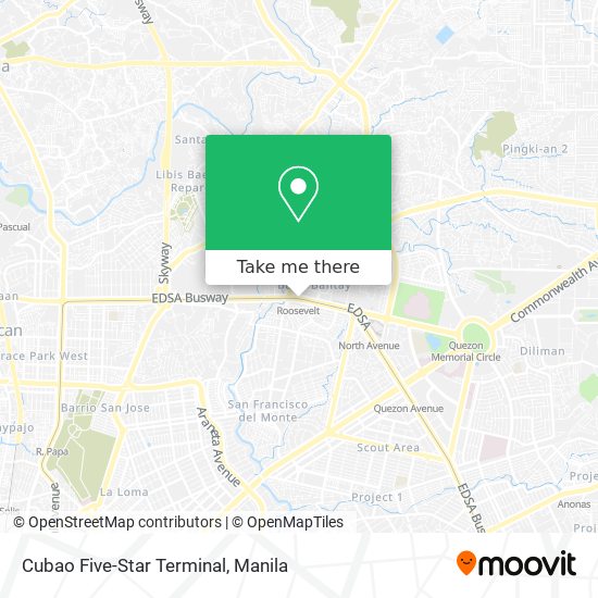 Cubao Five-Star Terminal map