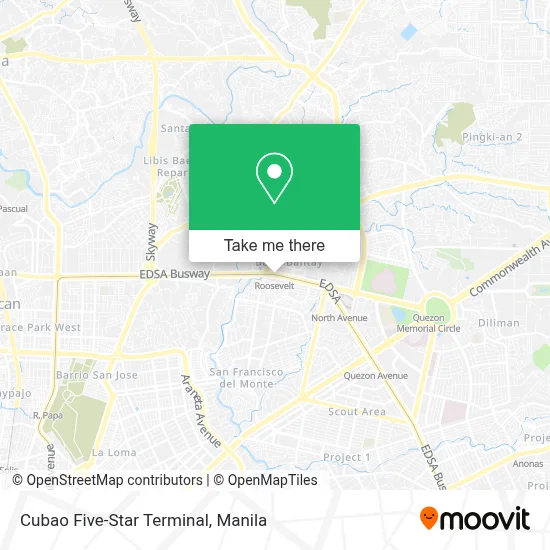 Cubao Five-Star Terminal map