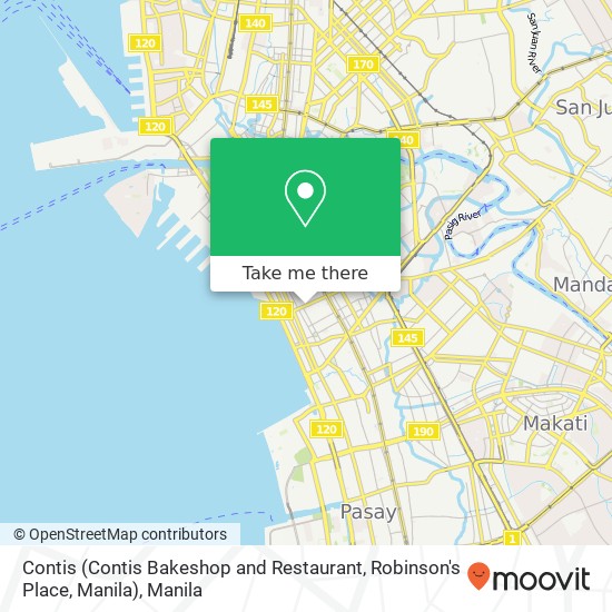 Contis (Contis Bakeshop and Restaurant, Robinson's Place, Manila) map