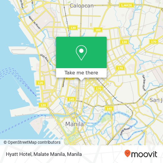 Hyatt Hotel, Malate Manila map