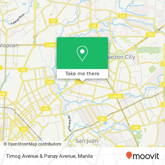 Timog Avenue & Panay Avenue map